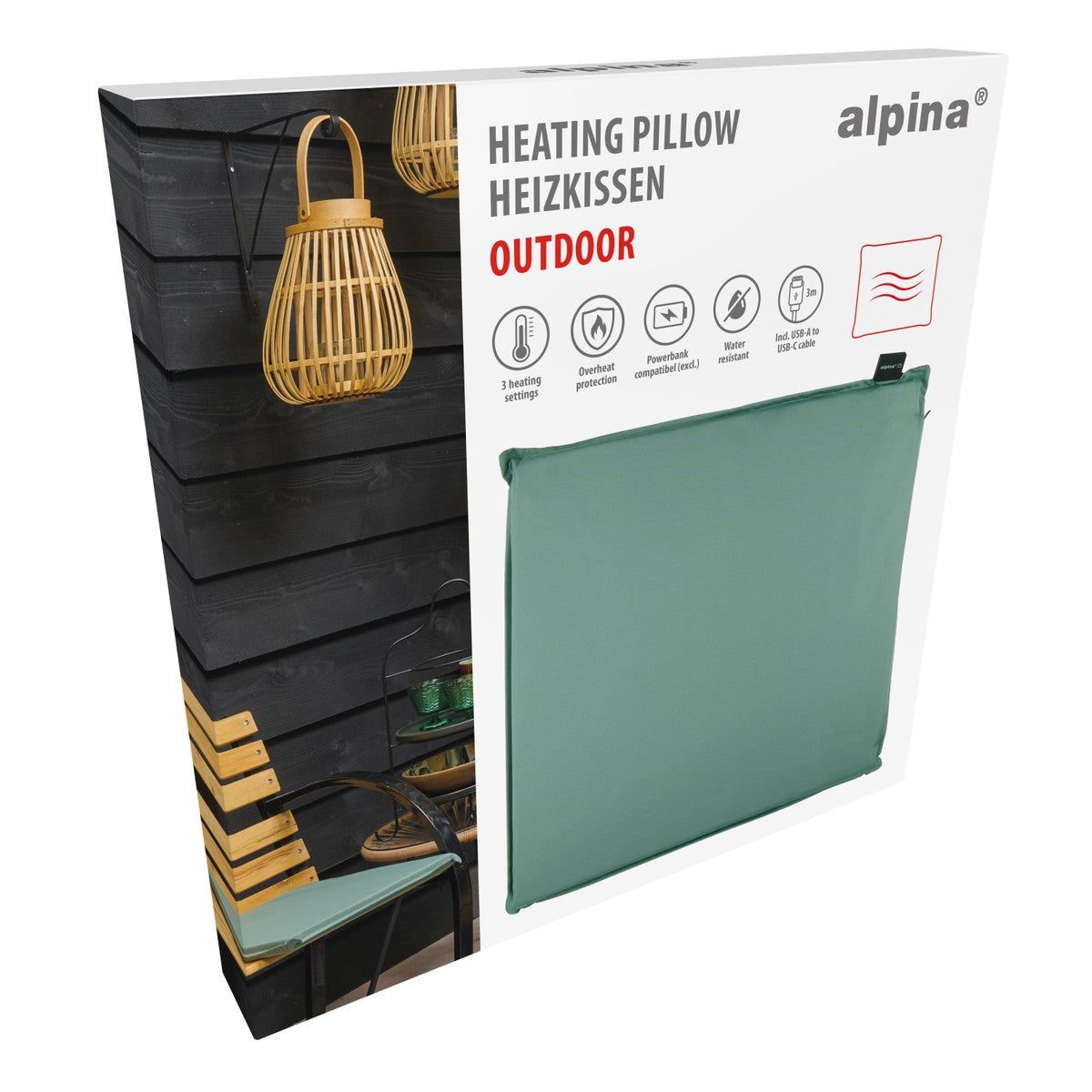 Heating Pillow Outdoor Green