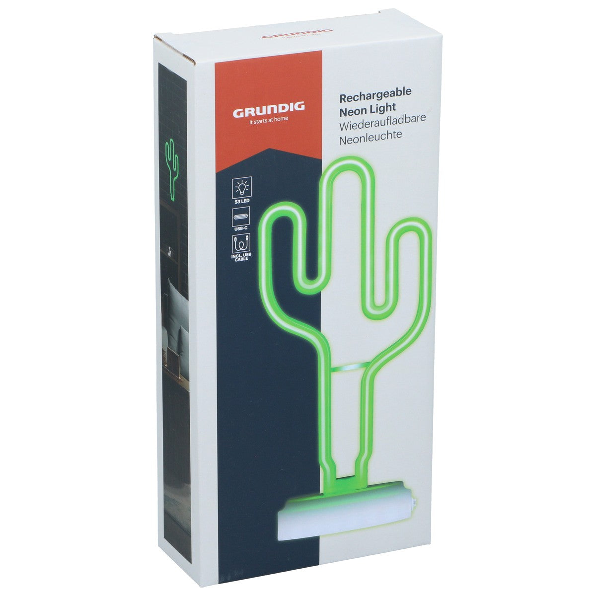 Rechargeable Neon Light Cactus