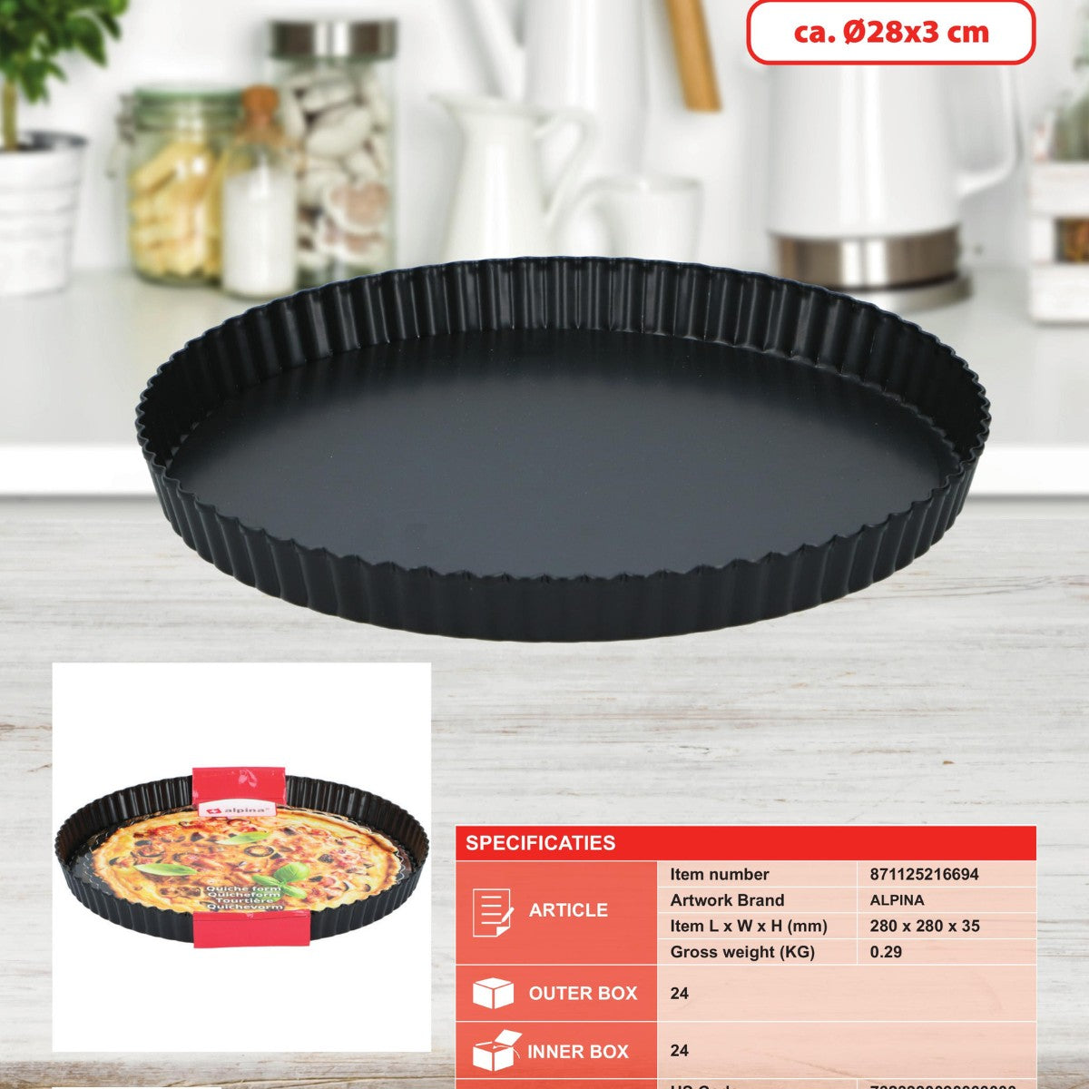 Quiche Form Ø28X3Cm