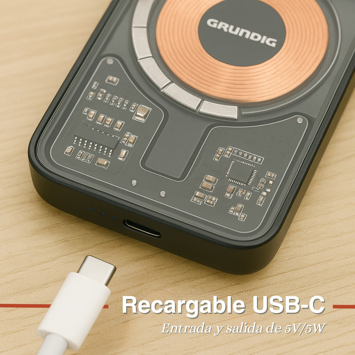 Powerbank Wireless 5000Mah