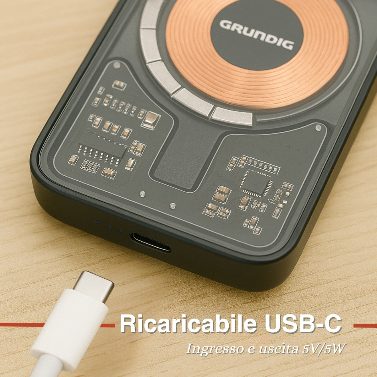 Powerbank Wireless 5000Mah