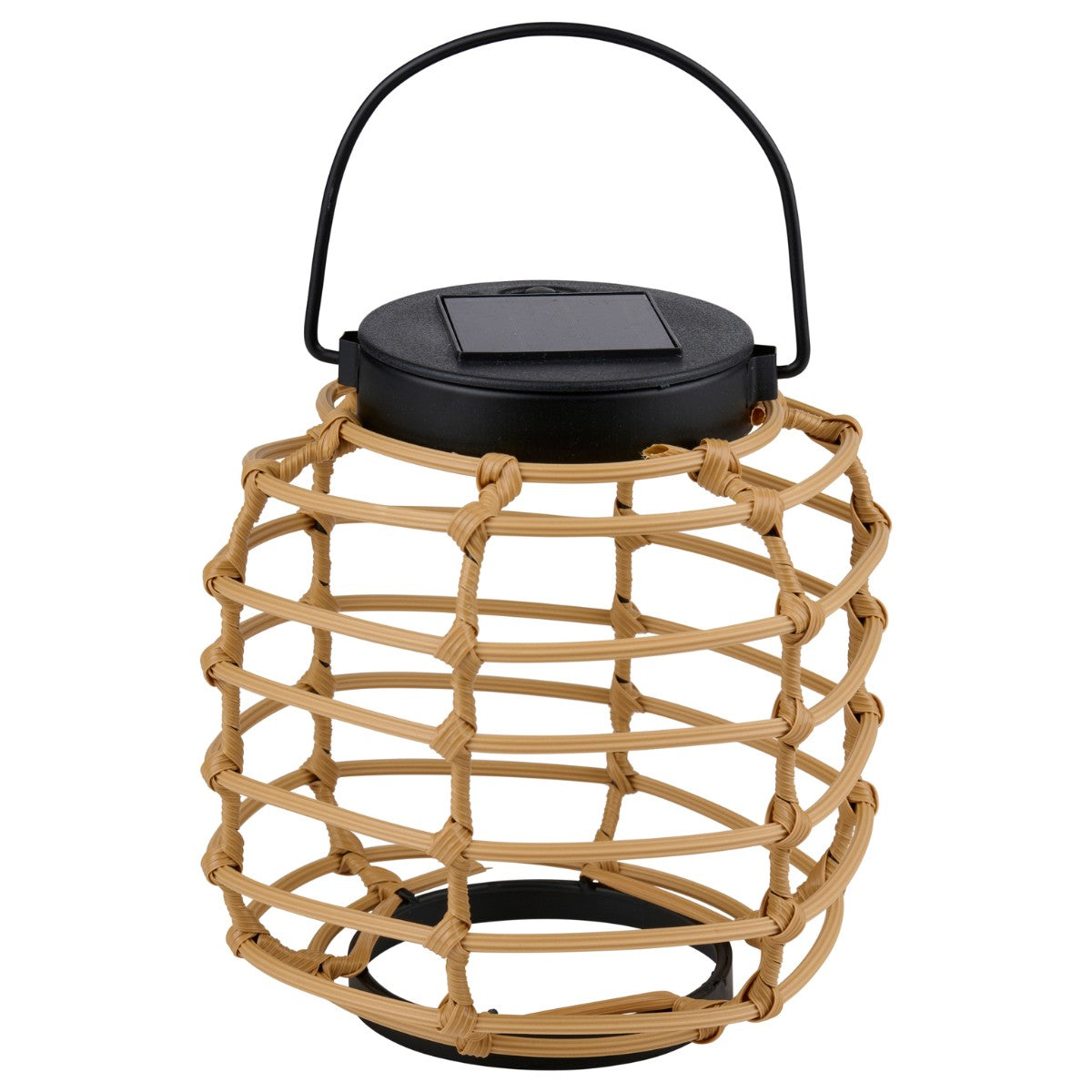 Solar Lantern Bamboo Look