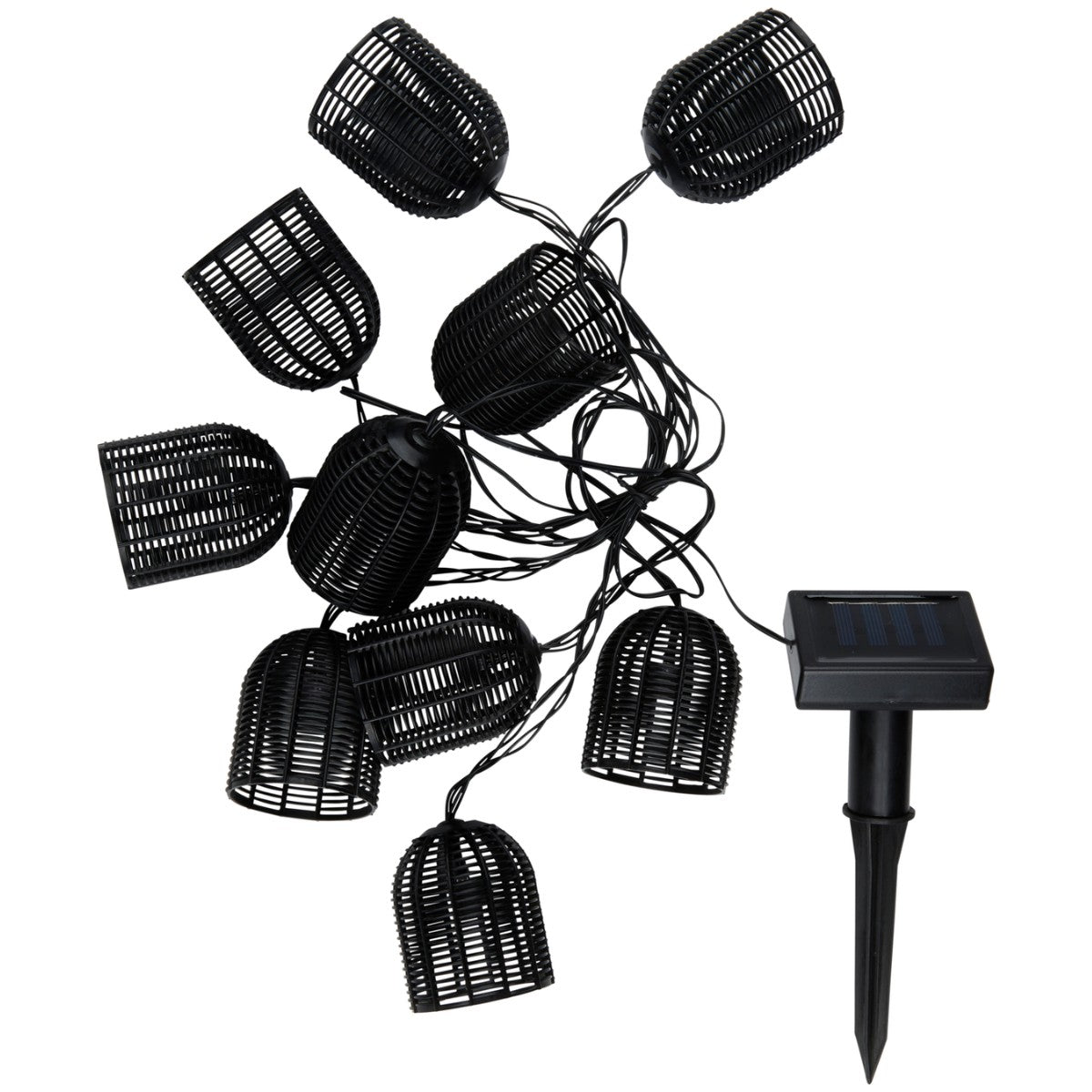 Solar String Light Black Balls