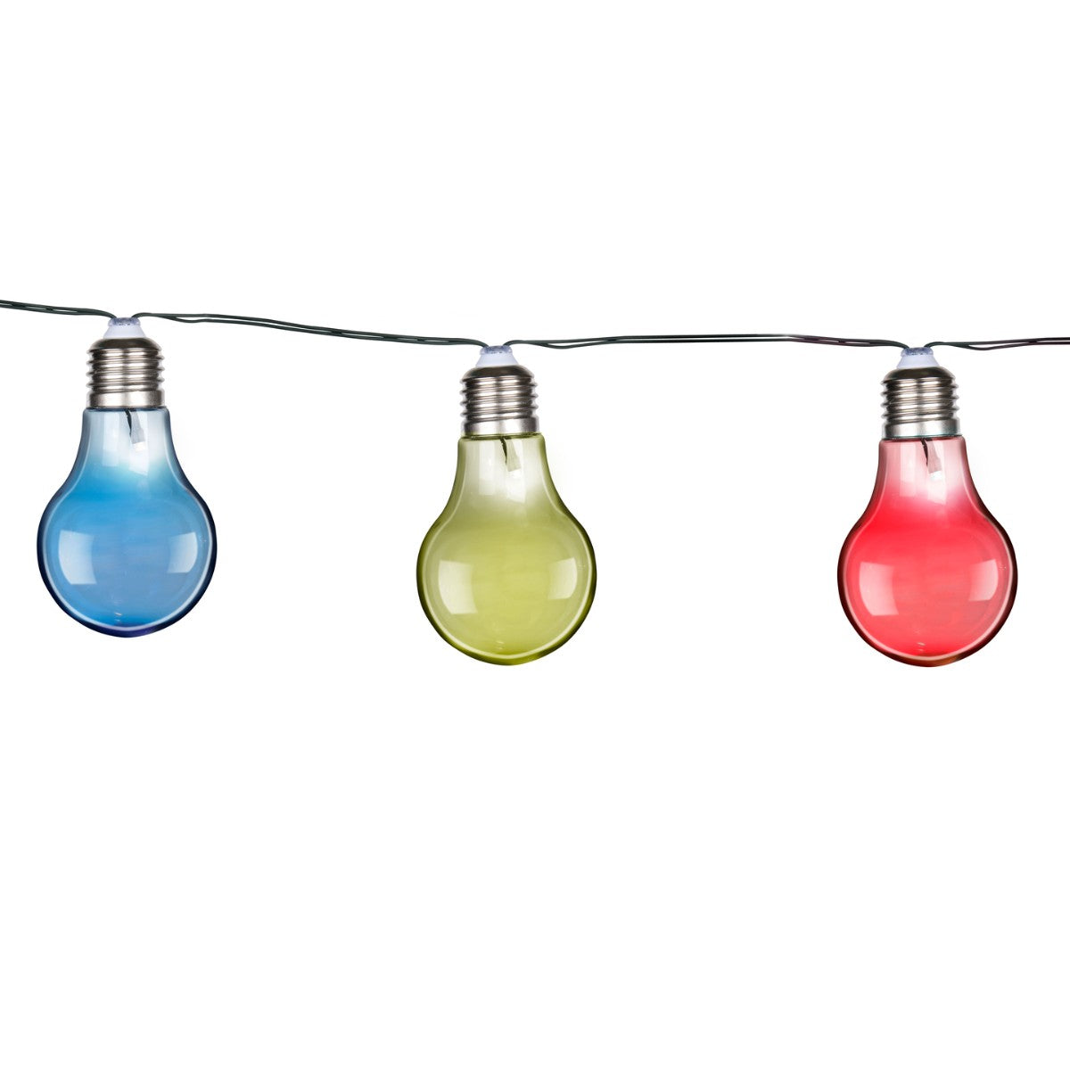 Solar Bulb Chain 10Led Colored