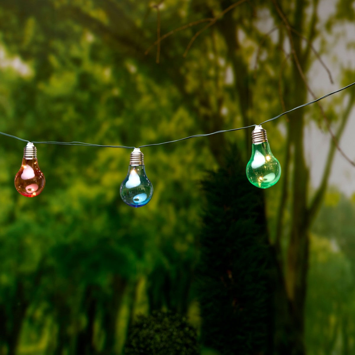 Solar Bulb Chain 10Led Colored