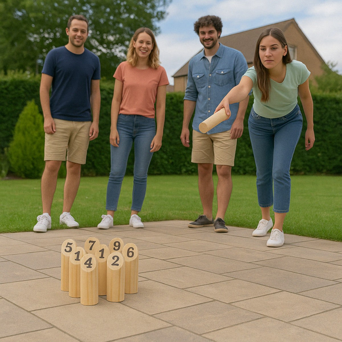 Wooden Pin Game 13Pc
