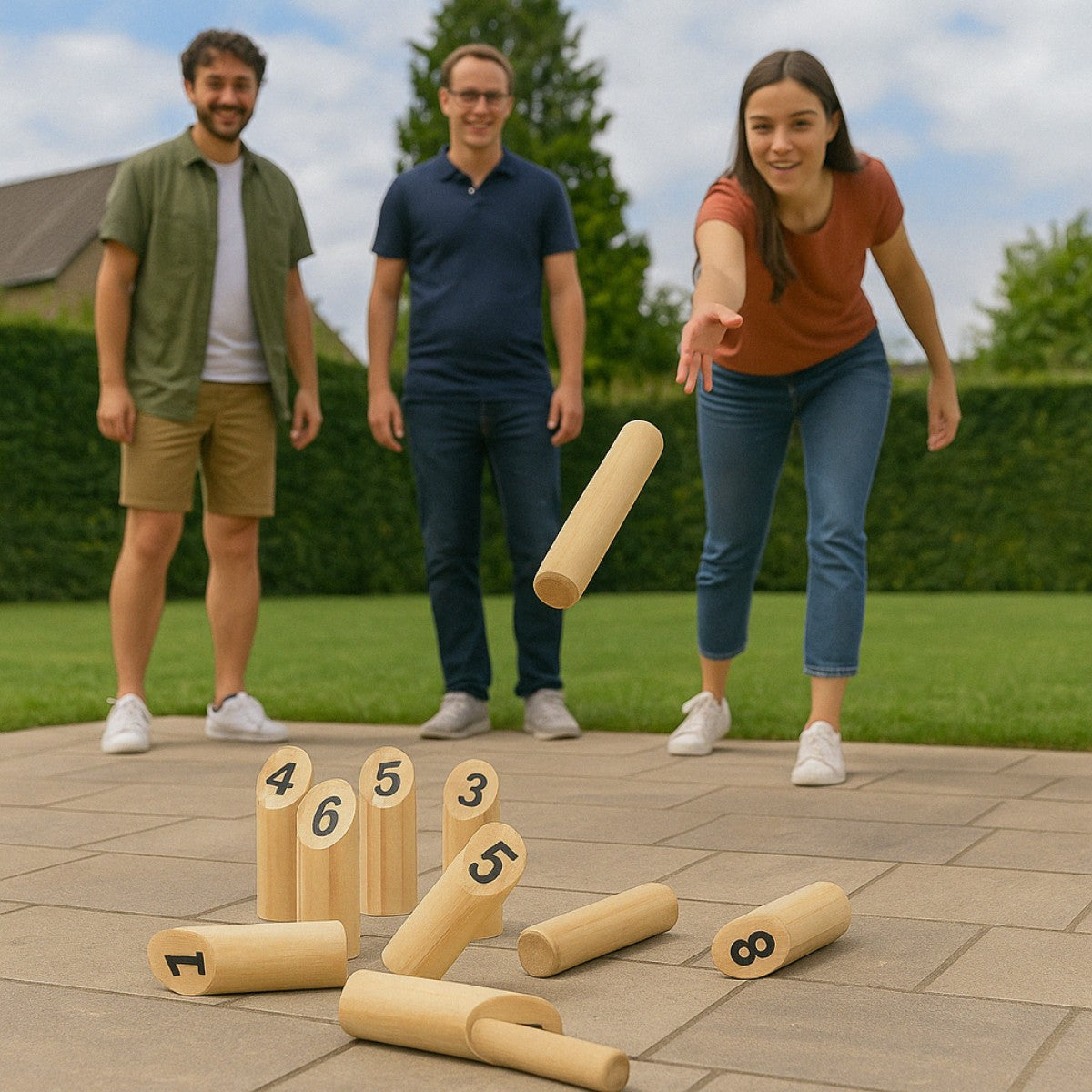 Wooden Pin Game 13Pc