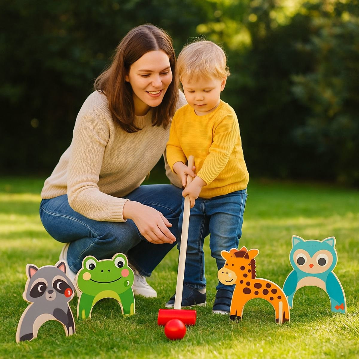 Animal Croquet Game For Outdoor Play