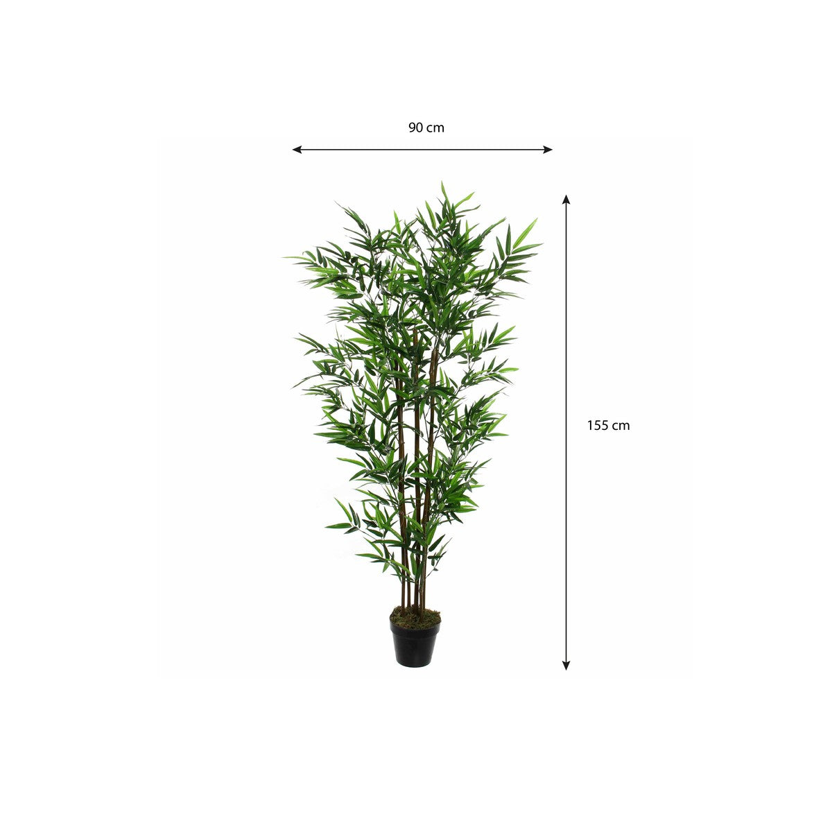 Bamboo In Pot Green - H155Xd90Cm