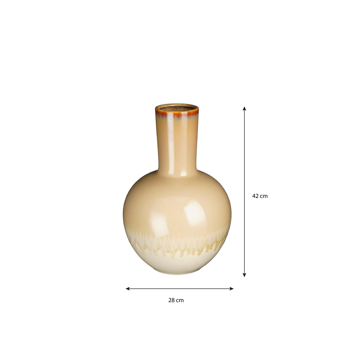Holm Vase Cream - H42Xd27,5Cm