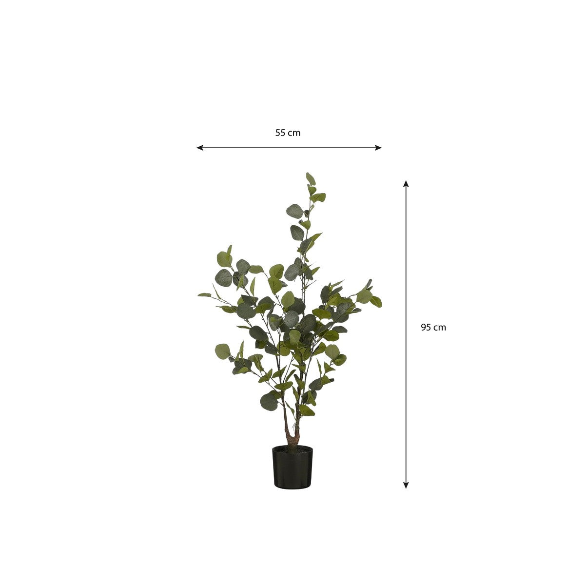 Eucalyptus Tree In Pot Green - H120Xd55Cm