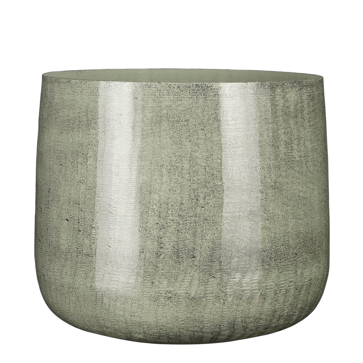 Benson Pot Round L. Grey - H27Xd32Cm
