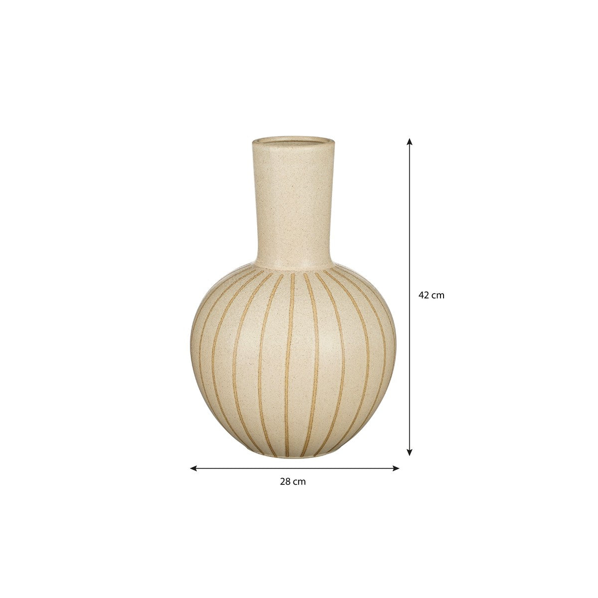 Holm Vase Cream - H42Xd27,5Cm