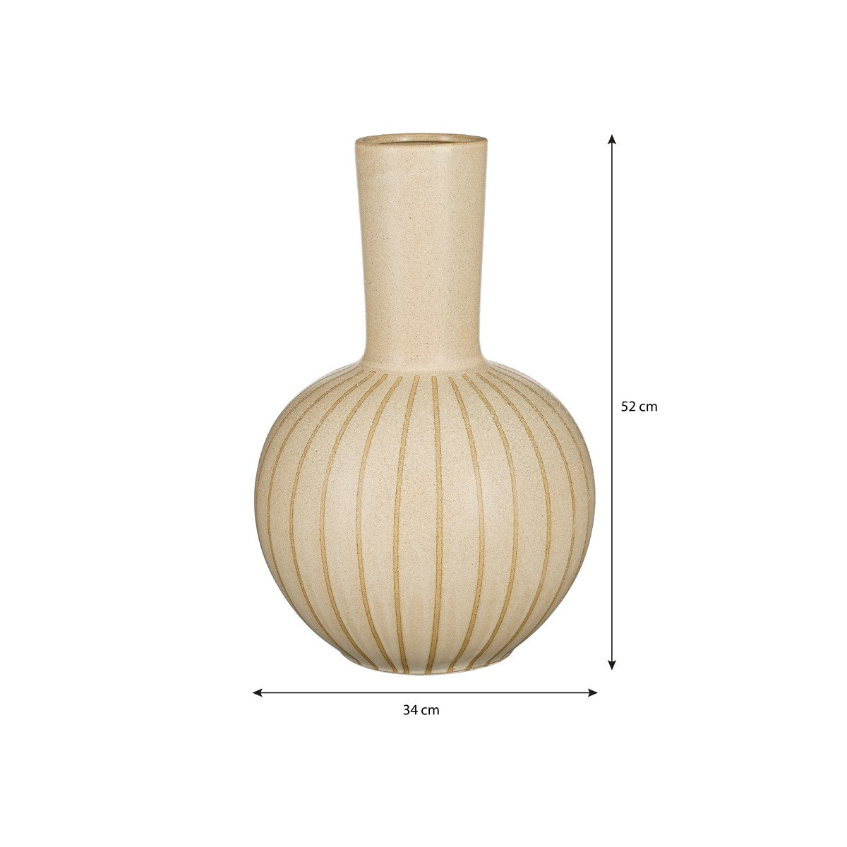 Holm Vase Cream - H52Xd34Cm