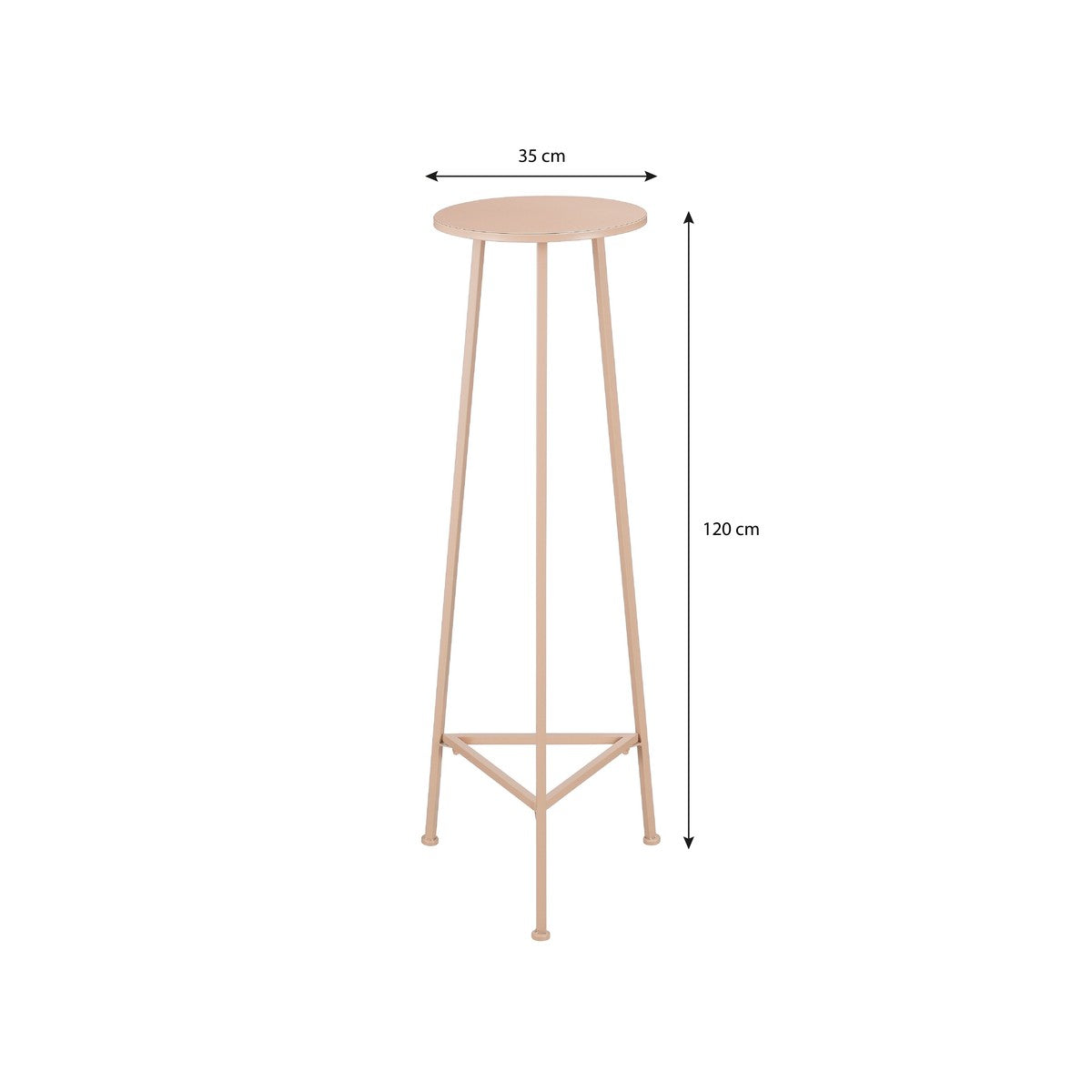 Adine Planttable L. Pink - H120Xd35Cm