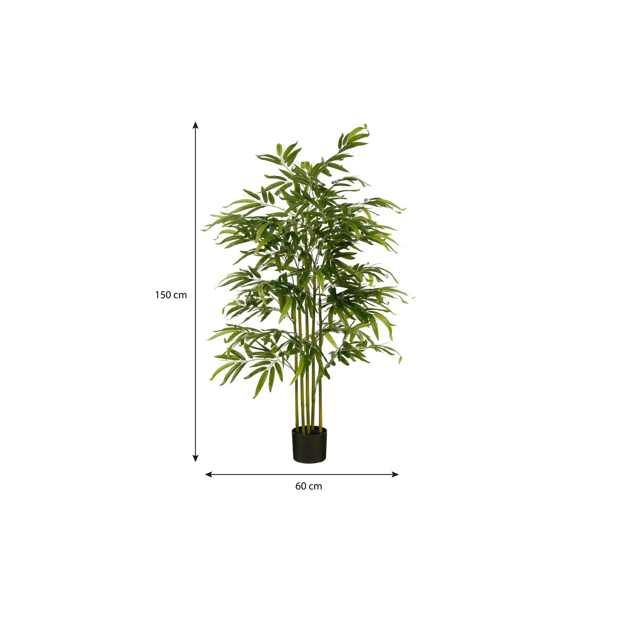 Bamboo In Pot Green Waterproof & Uv Resistant - H150Xd60Cm