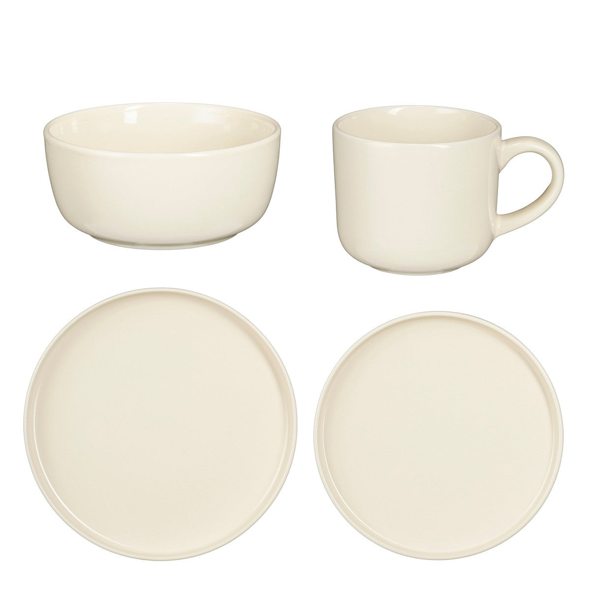 Ozzu Dinnerware Set Off White 16 Pieces