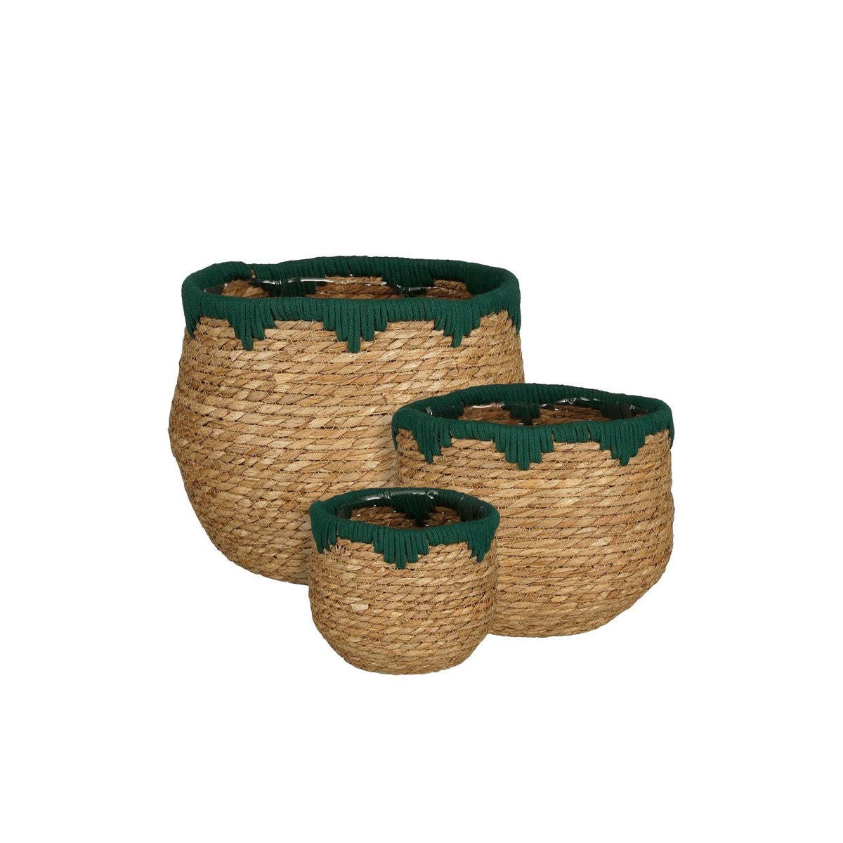 Jorck Basket Round Black Set Of 3 - H24Xd26Cm