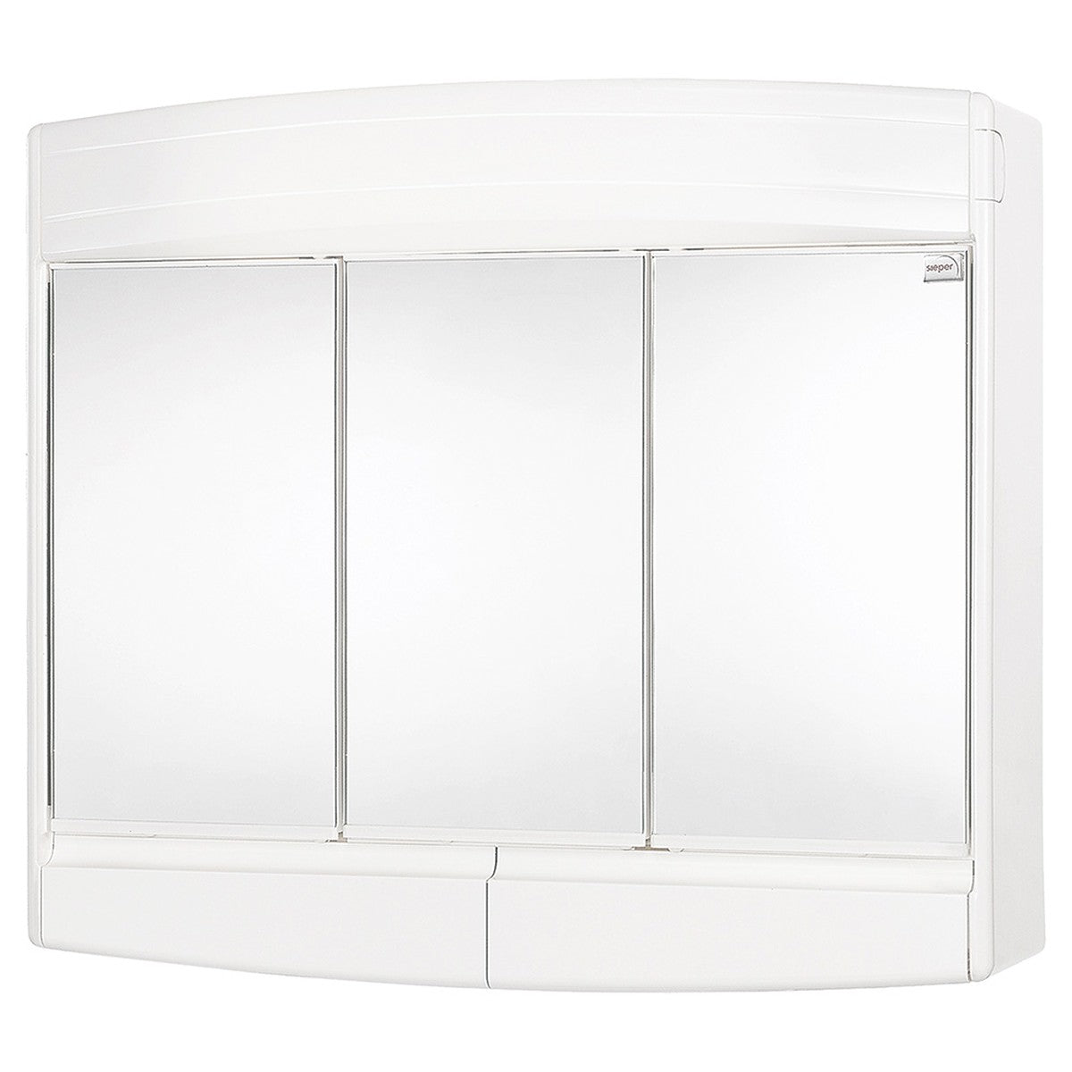 Topas-Eco Spiegelkast - 3-Deurs - Kunststof - 60 X 18 X 53 Cm - Wit