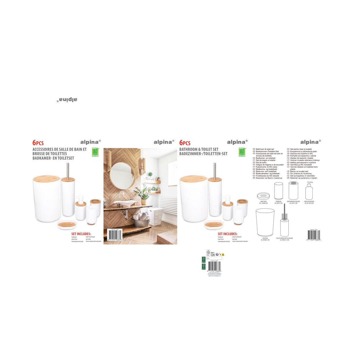 Bathroom & Toilet Set 6Pc