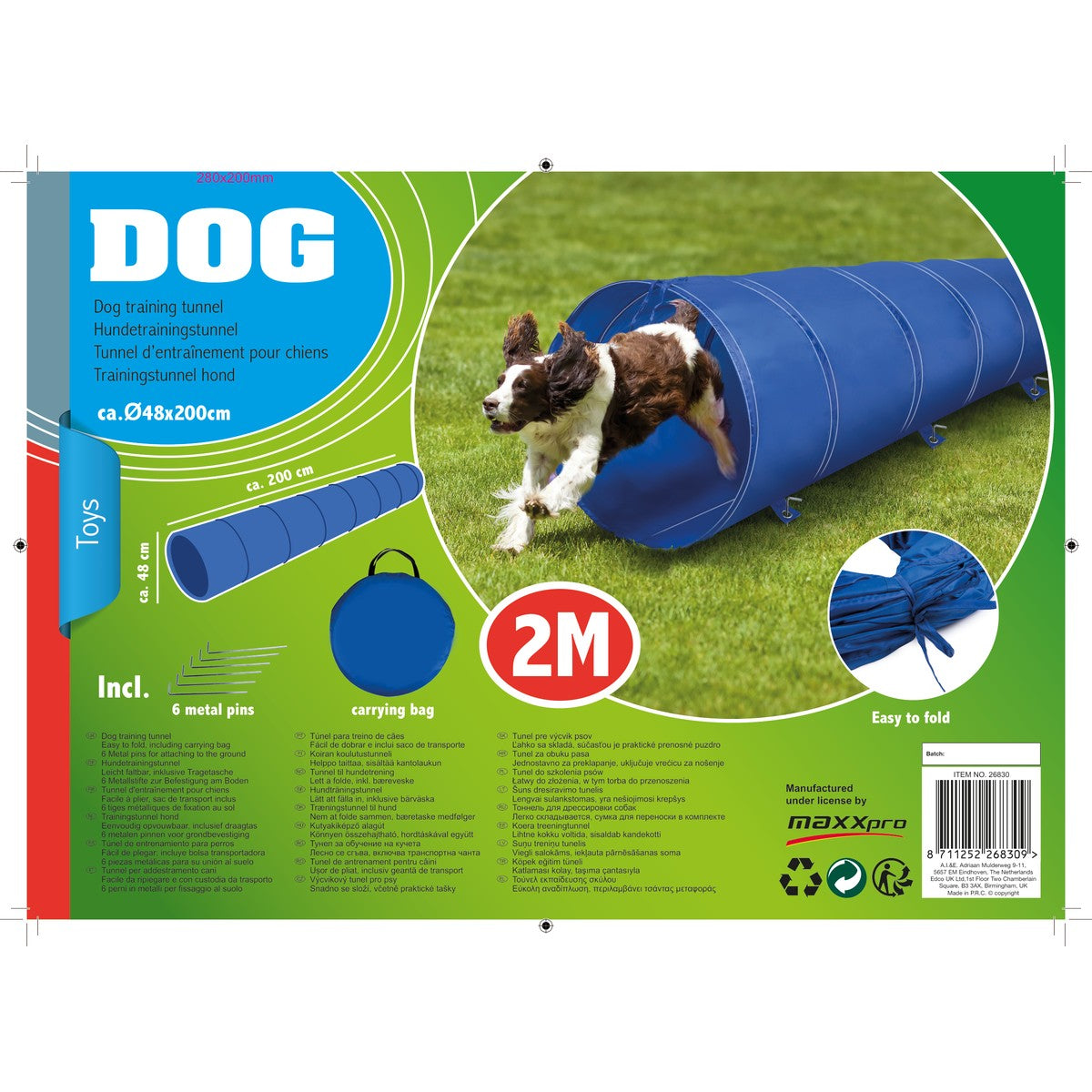 Dog Training Tunnel 2M