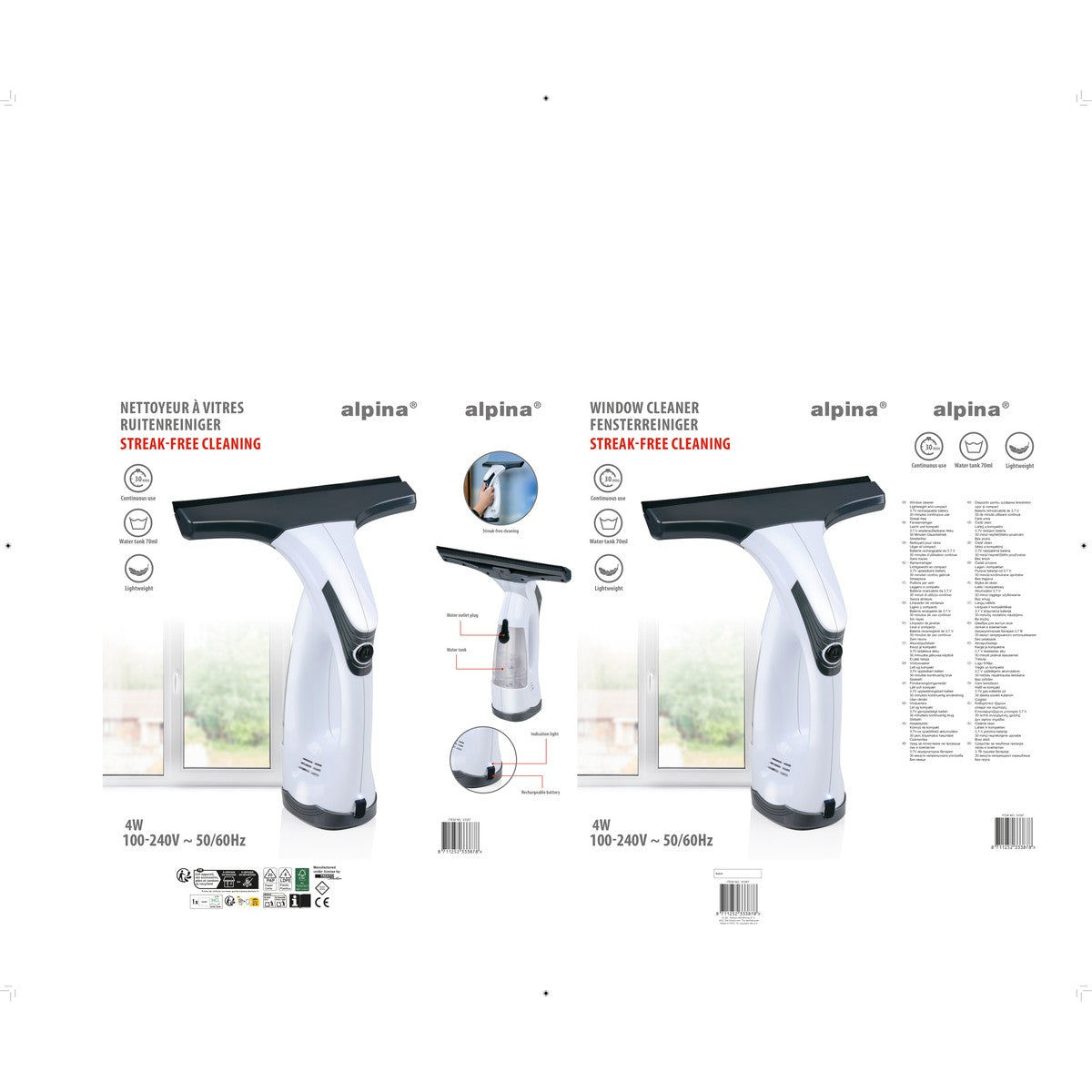 Window Cleaner Grey 2000Mah