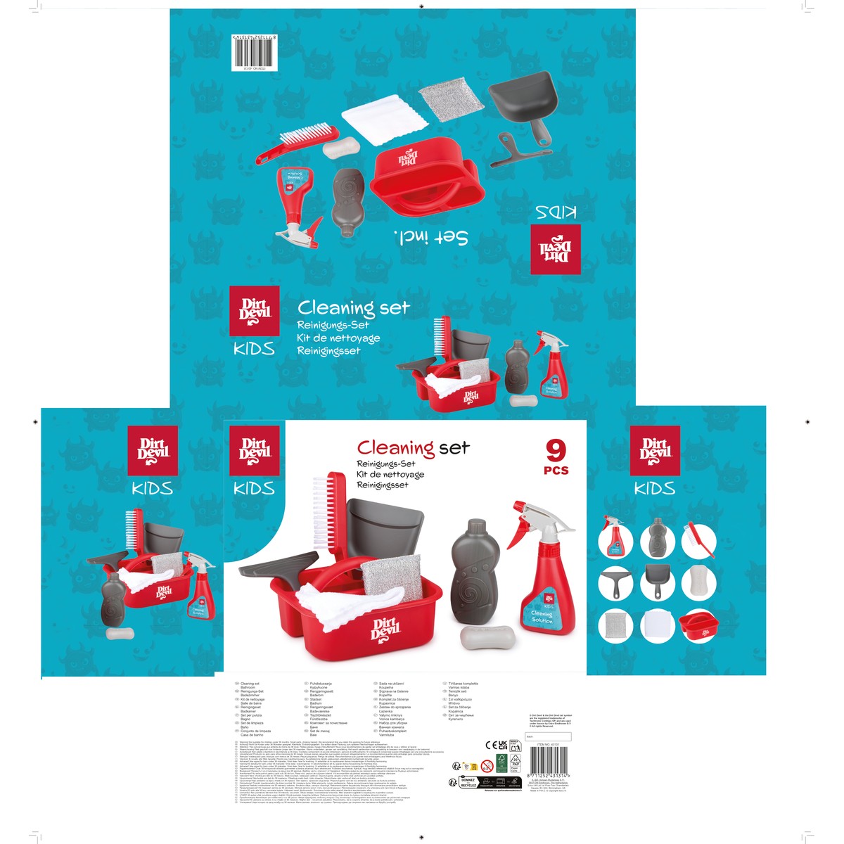 Bathroom Cleaning Set 9Pcs/Set