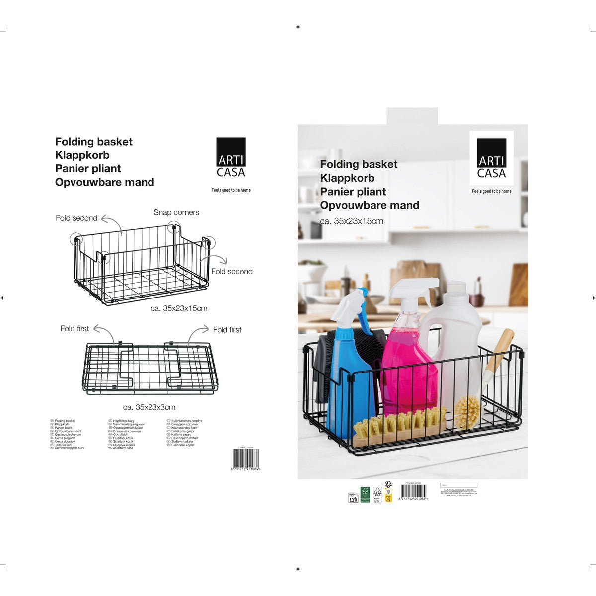 Folding Basket 2Pcs
