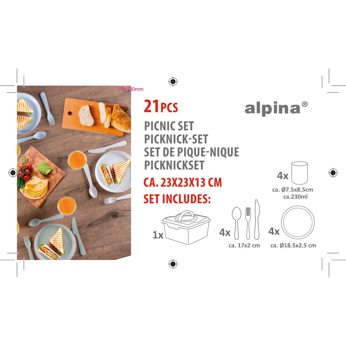 Picnic Set 21Pc
