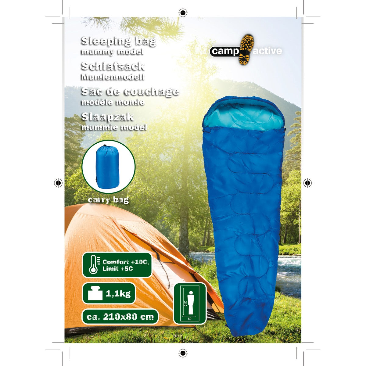 Sleeping Bag Mummy Blue