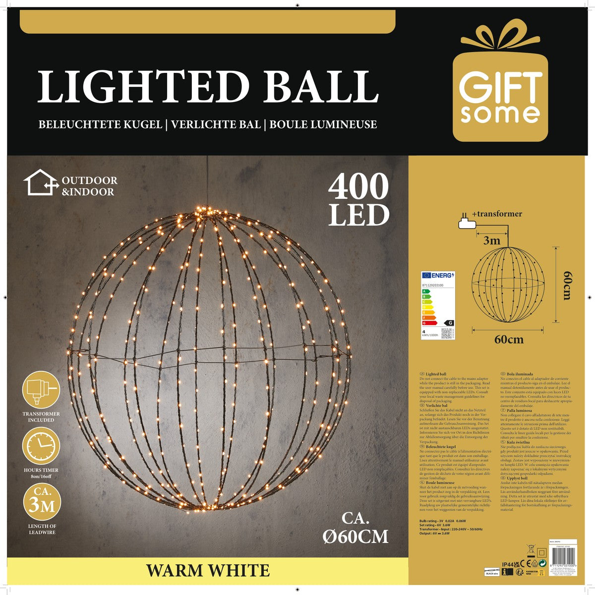Ball Warm White 400Led 60Cm