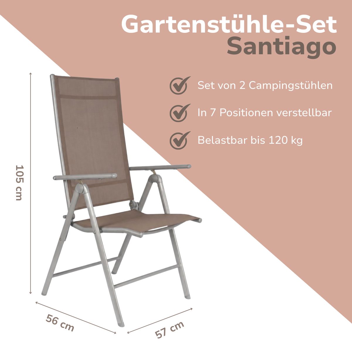 Tuinstoelen Set Santiago Taupe