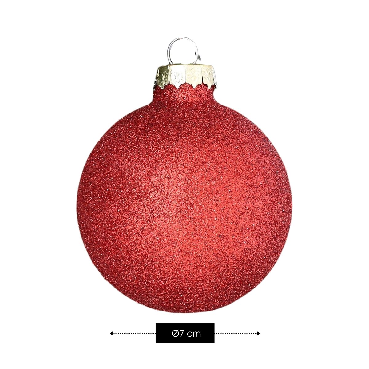 Christmas Baubles Set - 42 Pieces - Ø7 Cm - Red