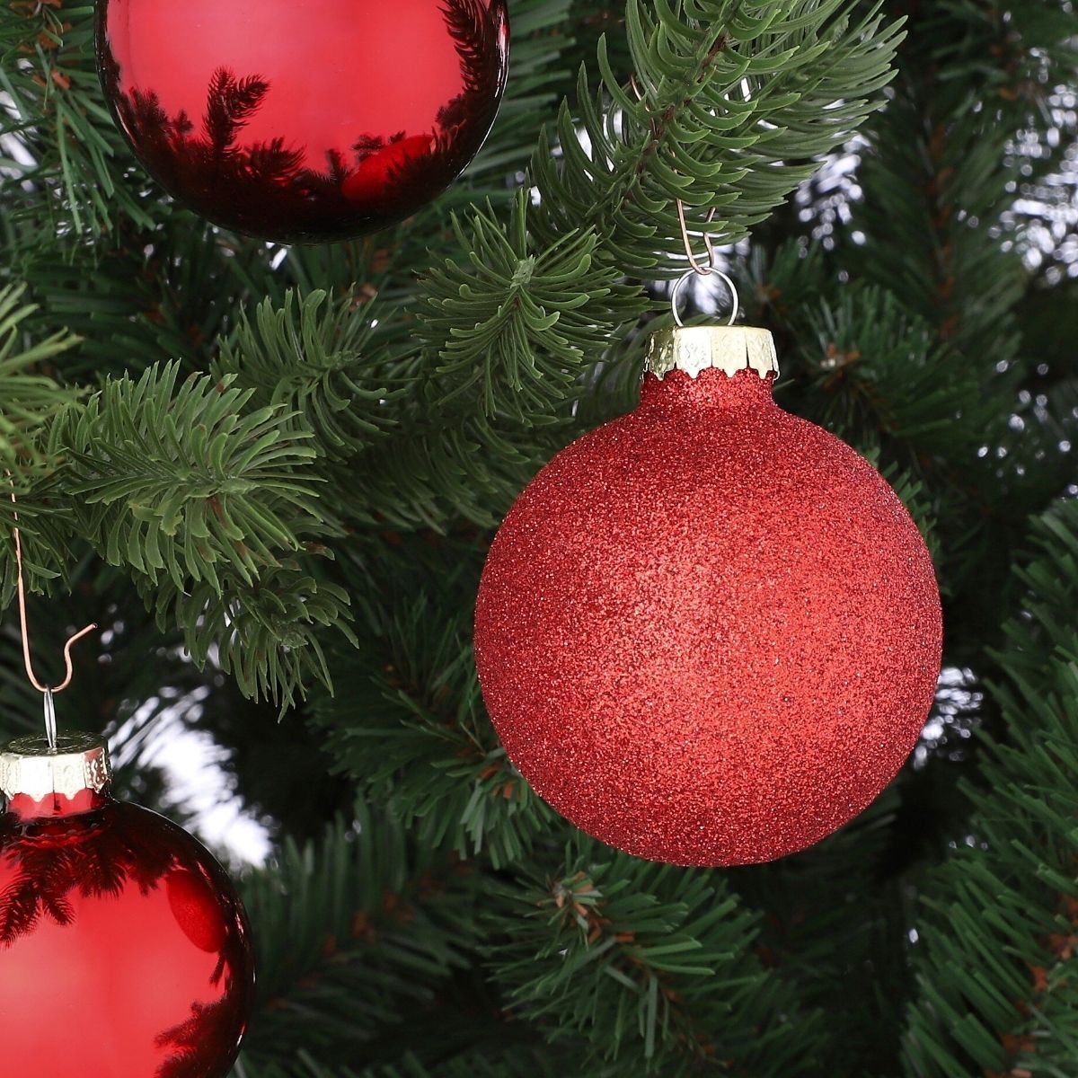 Christmas Baubles Set - 42 Pieces - Ø7 Cm - Red