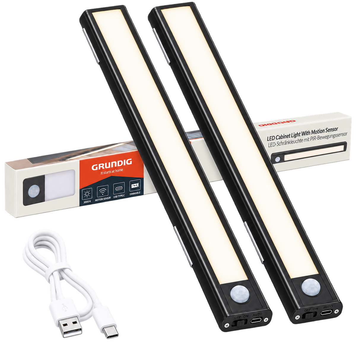 Cabinet Sensor Light Set Van 2 Ww 1.5W Pir