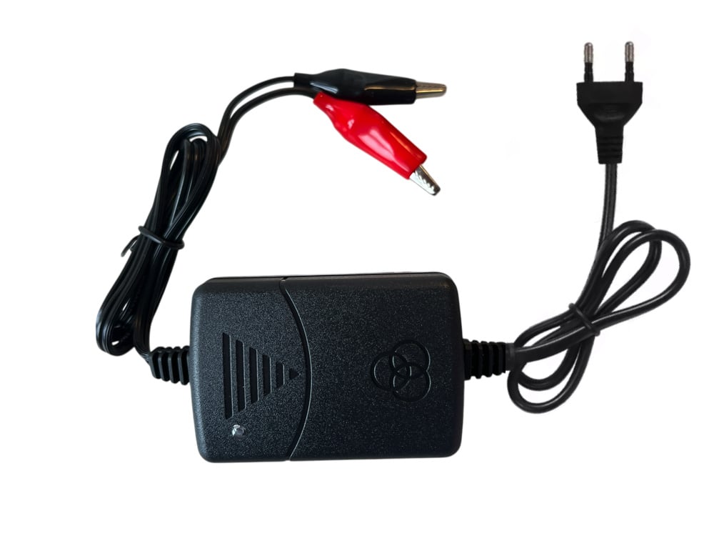 Chargeur 12 Volts 1300Ma Avec Pinces Pour Batteries Au Plomb.