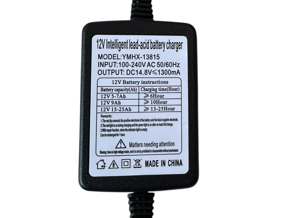 Chargeur 12 Volts 1300Ma Avec Pinces Pour Batteries Au Plomb.