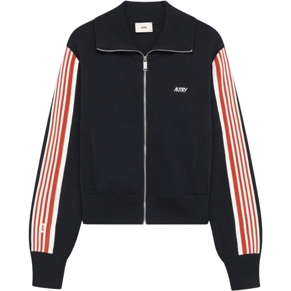 Autry Knitted Viscose Full Zip Jacket Woman