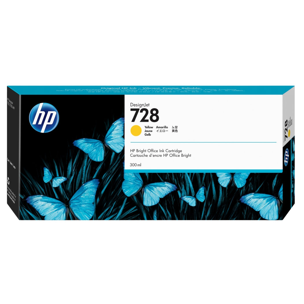 HP 728 300-ml (F9K15A) Yellow Genuine Ink Cartridge