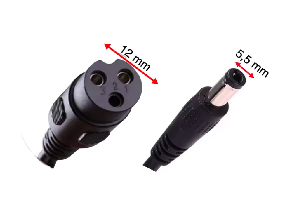 Chargeur 48 Volts 2Ah, Gx16 À 3 Broches + Connecteur Rond Pour Batteries Au Plomb