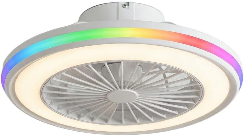 InnovaGoods – Ventilateur de plafond LED RGB avec télécommande 55 W