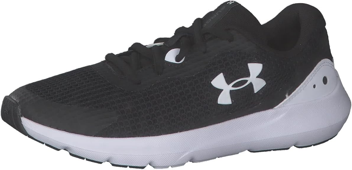 Under Armour UA W Surge 3 – Chaussures de course femme noir/blanc, 38,5 EU