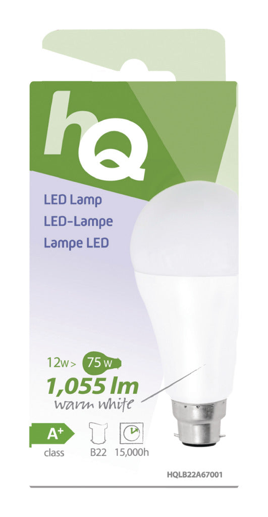 Hq Lb22A67001 A67 B22 12W (75W) Led-Lamp