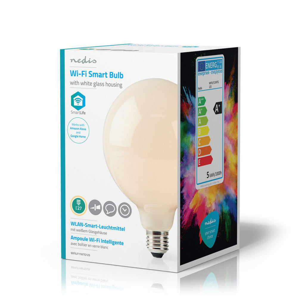 Nedis Wifilf11Wtg125 Wi-Fi Smart Led-Lamp E27 125 Mm 5 W 500 Lm Wit