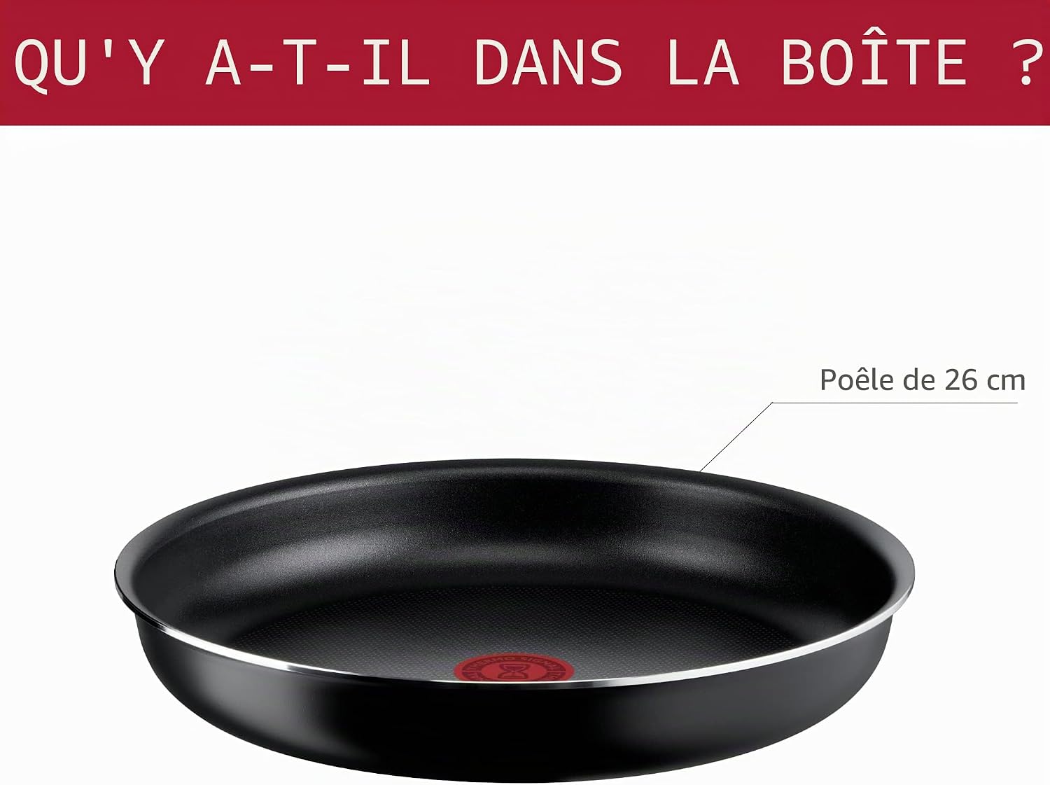 Lagostina Ingenio Essential Plus Poêle Ø 26 cm, Poêle antiadhésive en Aluminium pour gaz et Four, avec indicateur de Cuisson thermosignal, utilisable avec poignée Amovible (Non Inclus)