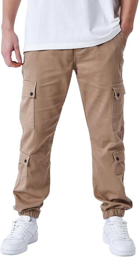 Project X Paris Cargo Multi-Poches avec Serrage élastique Beige Taille 40