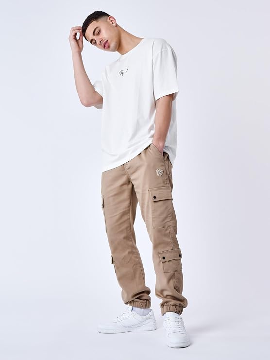 Project X Paris Cargo Multi-Poches avec Serrage élastique Beige Taille 40