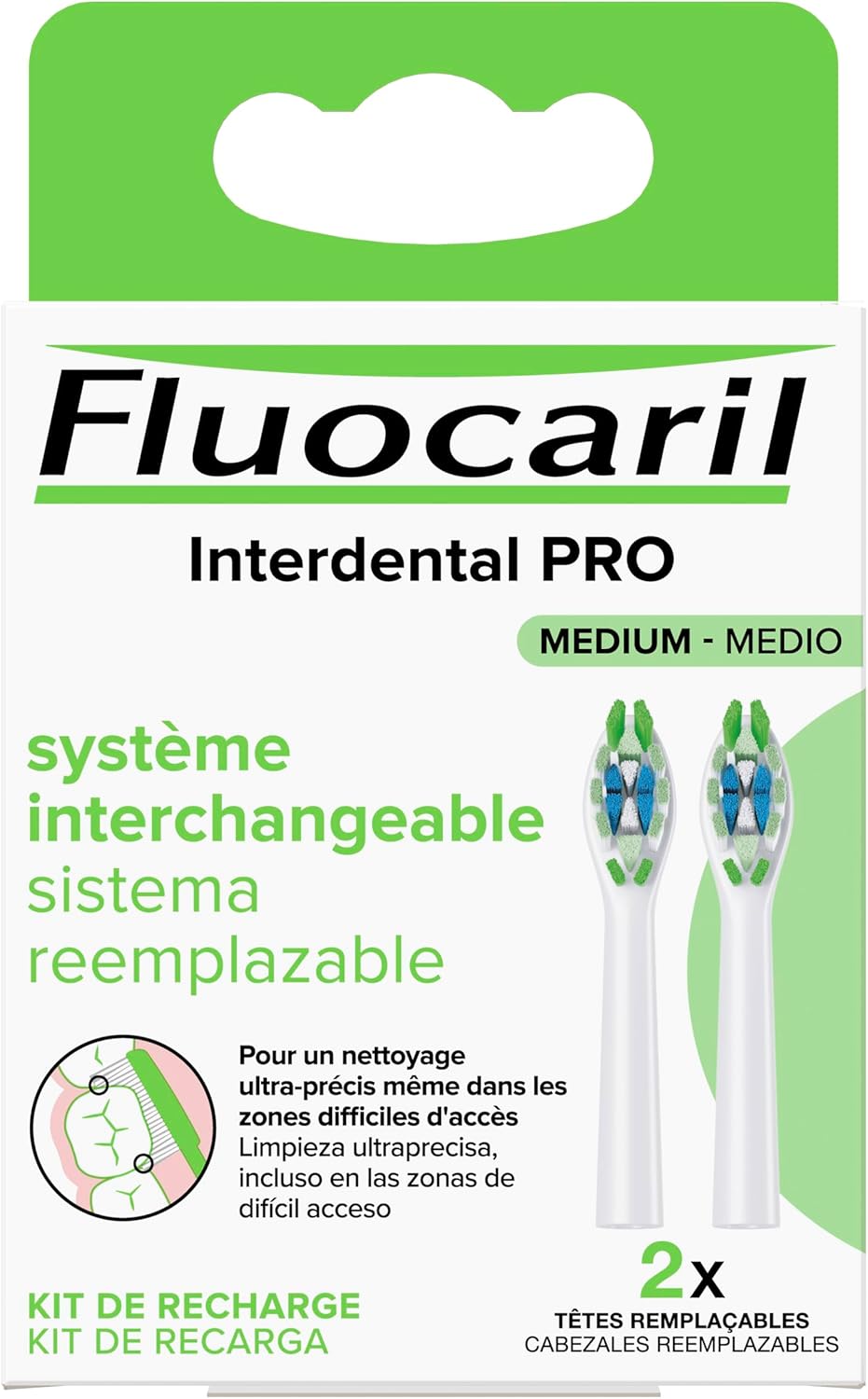 Fluocaril Interdental Pro Système Remplaçable 2 Têtes