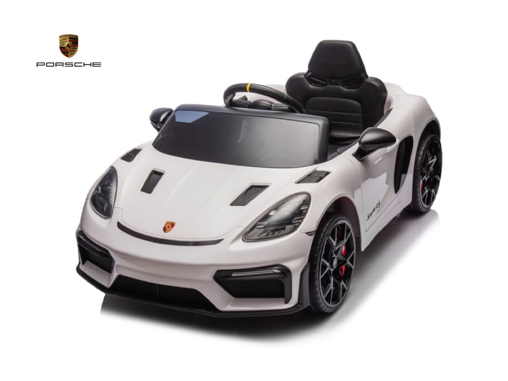 Porsche Spyder Rs, Voiture À Batterie Pour Enfants De 12 Volts, Pneus En Caoutchouc, Siège En Cuir Et Plus Encore !