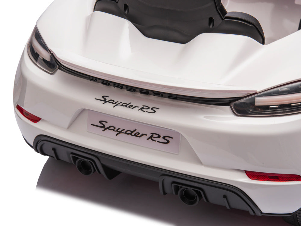 Porsche Spyder Rs, Voiture À Batterie Pour Enfants De 12 Volts, Pneus En Caoutchouc, Siège En Cuir Et Plus Encore !